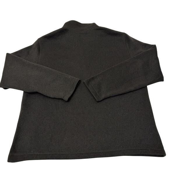 GH BASS & CO Sweater Men's 1/4-Zip Brown Mock Neck Lg. Mid-Weight Knit PULLOVER - Picture 2 of 7